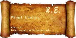 Mingl Evelin névjegykártya